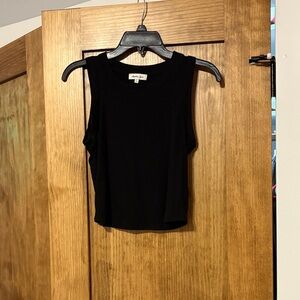 Another Love Black Sleeveless Crop Top